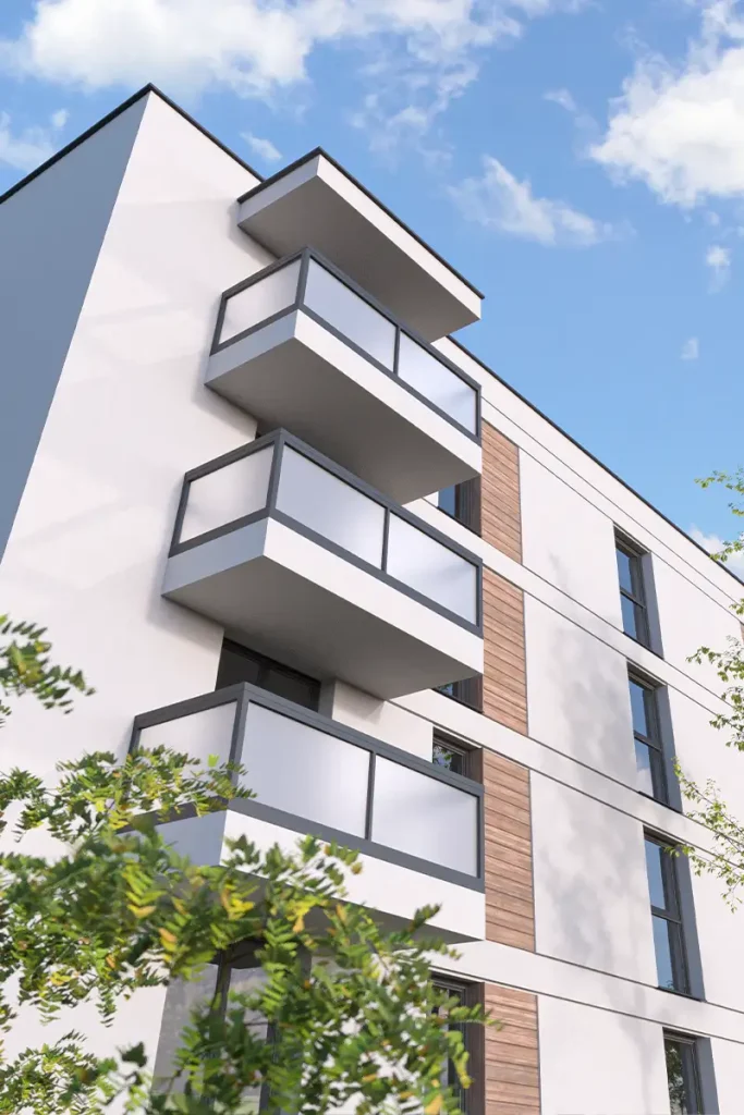 Balkongeländer Augsburg Glas Aluminium