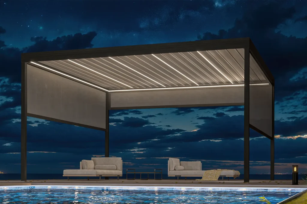 Lamellendach LED Beleuchtung Augsburg