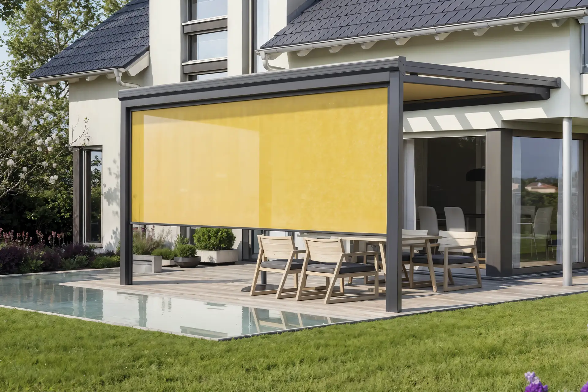 Senkrechtmarkise für Terrassenüberdachung Augsburg