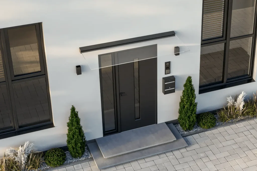 Glas Überdachung Eingang