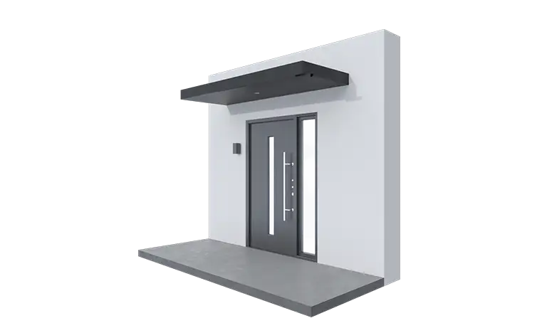 Vordach Eingangsüberdachung Augsburg oben