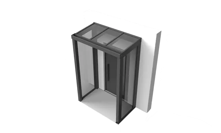 Vordach Pultdach Augsburg Seitenwand