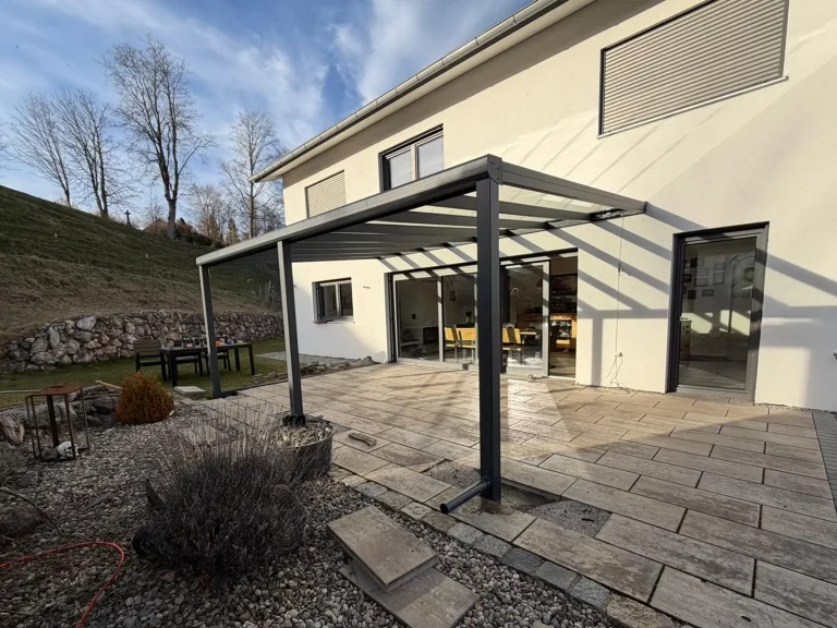 Terrassenüberdachung Obergünzburg Aluminium Anthrazit
