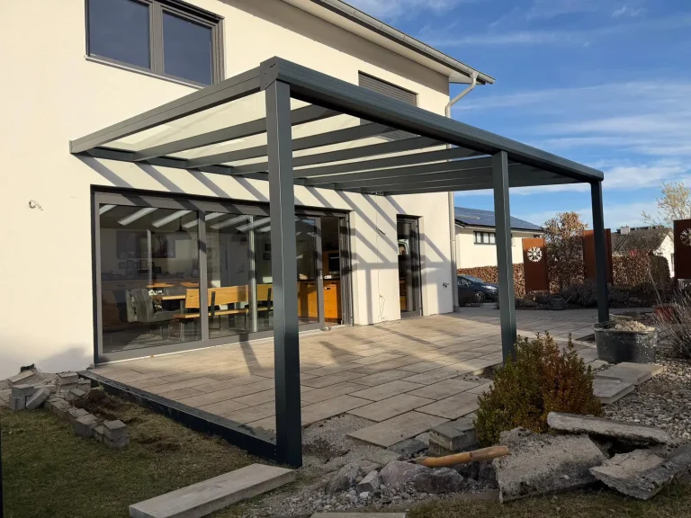 Terrassenüberdachung Obergünzburg Aluminium Anthrazit